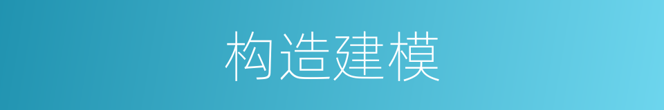 构造建模的同义词