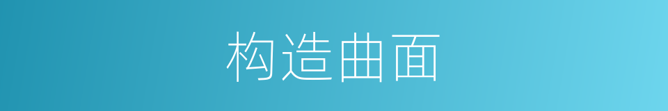 构造曲面的同义词