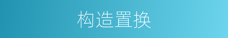 构造置换的同义词