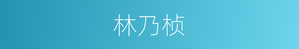 林乃桢的同义词
