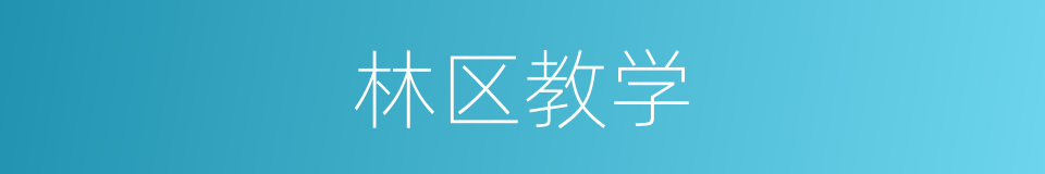 林区教学的同义词