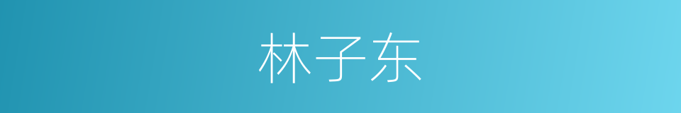 林子东的同义词