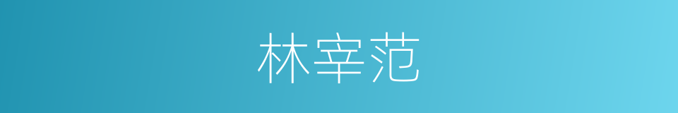 林宰范的同义词