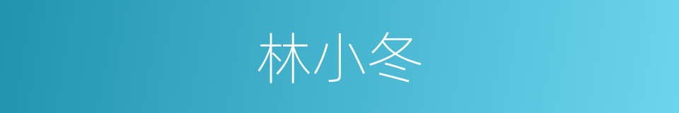 林小冬的同义词