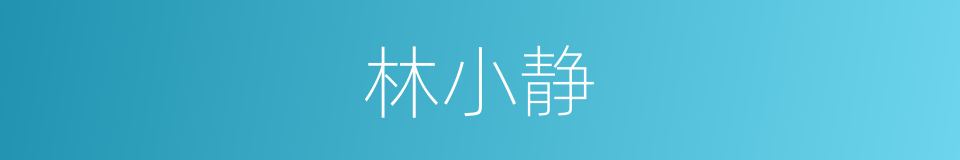 林小静的同义词