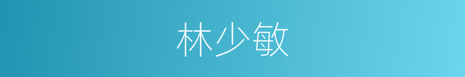 林少敏的同义词