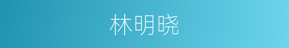 林明晓的同义词