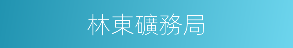 林東礦務局的同義詞