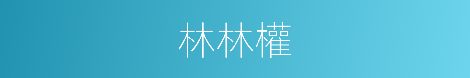 林林權的同義詞