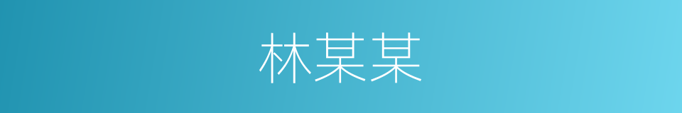 林某某的同义词