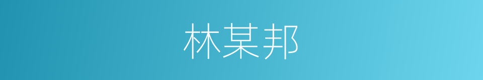 林某邦的同义词