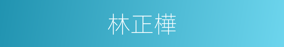 林正樺的同義詞