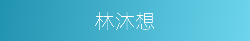 林沐想的同义词