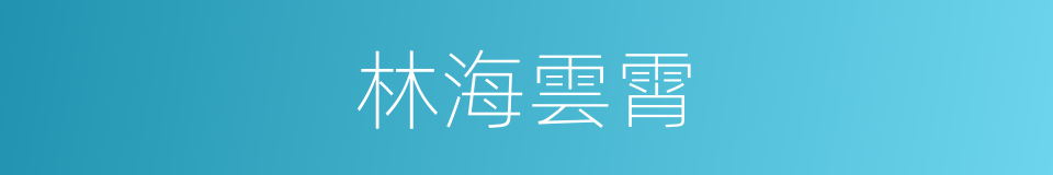 林海雲霄的同義詞