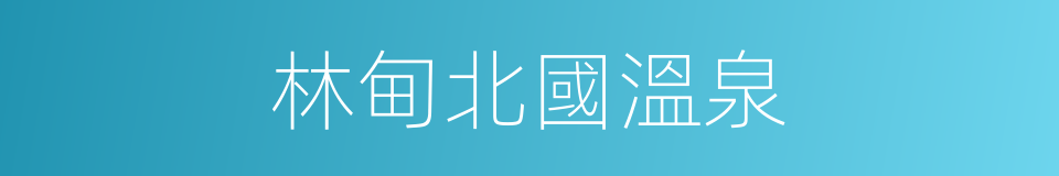 林甸北國溫泉的同義詞