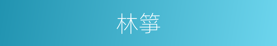 林箏的同義詞