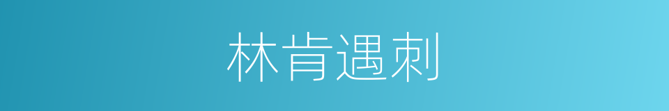林肯遇刺的同义词