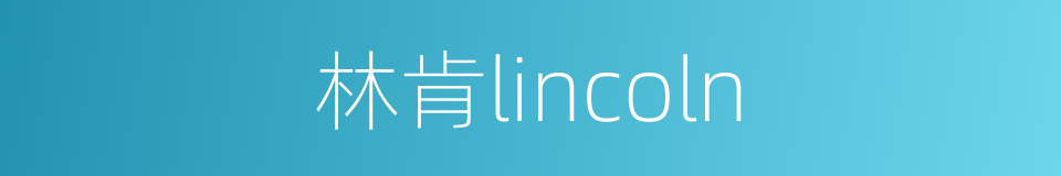 林肯lincoln的同义词