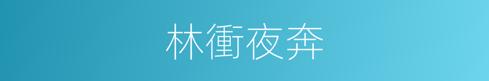 林衝夜奔的同義詞