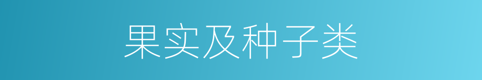 果实及种子类的同义词