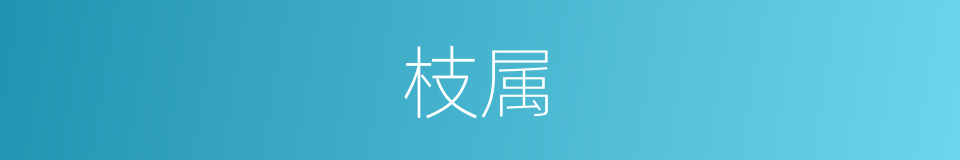 枝属的意思