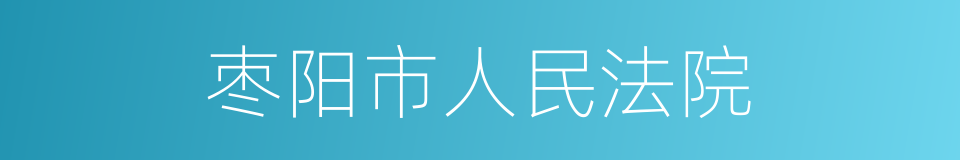 枣阳市人民法院的同义词