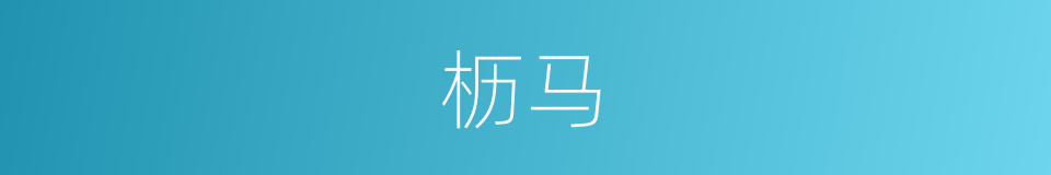 枥马的意思