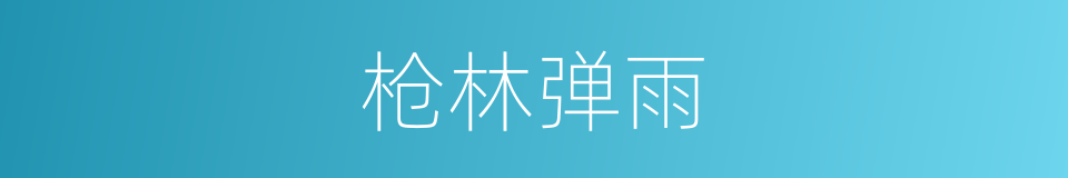 枪林弹雨的意思