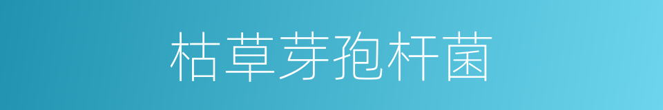 枯草芽孢杆菌的同义词