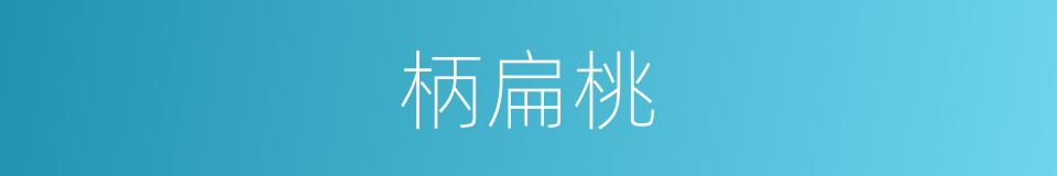 柄扁桃的同义词