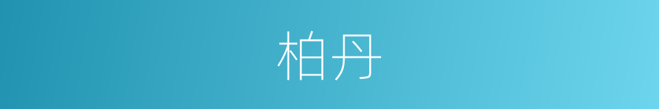 柏丹的同义词