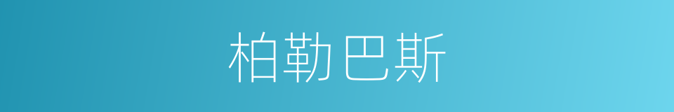 柏勒巴斯的同义词