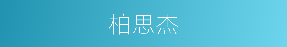 柏思杰的同义词