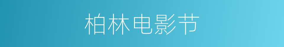 柏林电影节的同义词