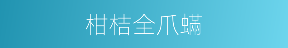柑桔全爪蟎的同義詞