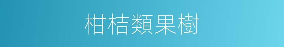 柑桔類果樹的同義詞
