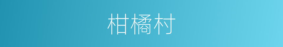 柑橘村的同义词