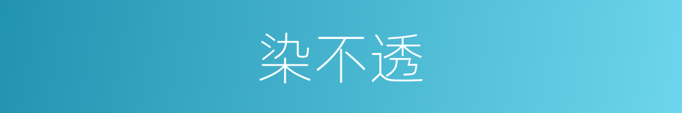 染不透的同义词