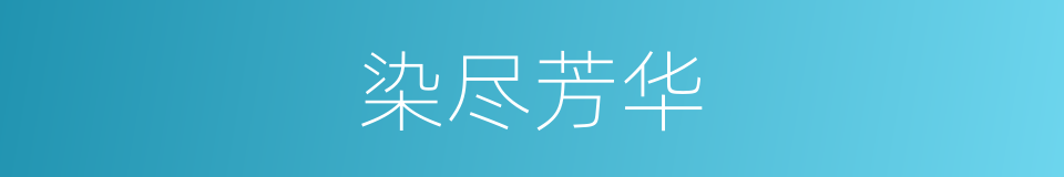 染尽芳华的同义词