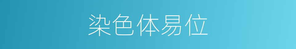 染色体易位的同义词
