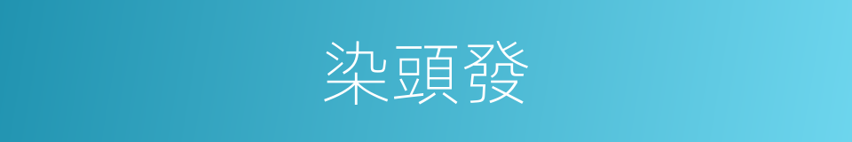 染頭發的同義詞