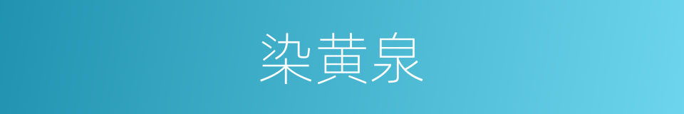 染黄泉的同义词