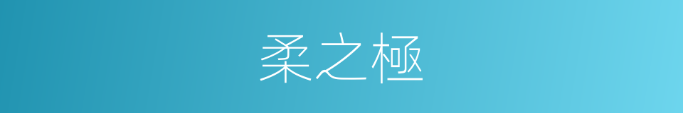 柔之極的同義詞