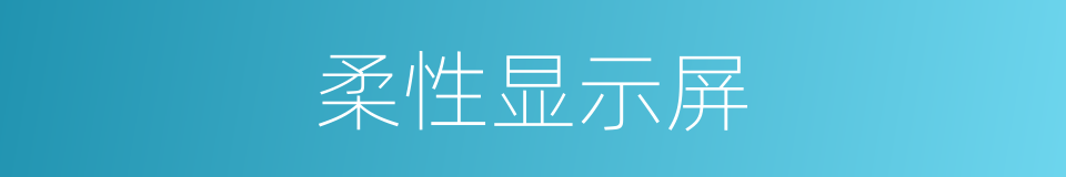 柔性显示屏的同义词