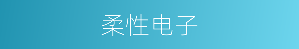 柔性电子的同义词