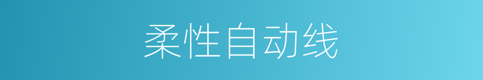 柔性自动线的同义词
