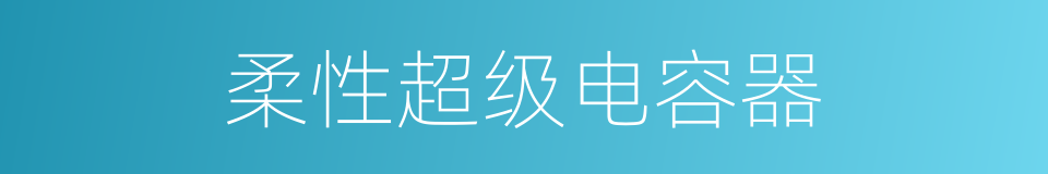 柔性超级电容器的同义词