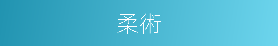 柔術的意思