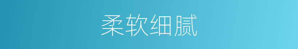 柔软细腻的意思