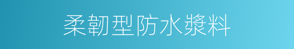 柔韌型防水漿料的同義詞